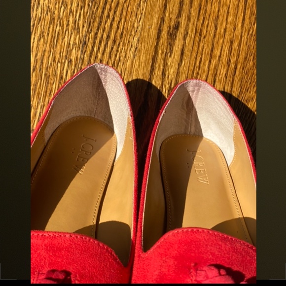 J. CREW Microsuede Tassel Loafer- Belvedere Red - Picture 8 of 9